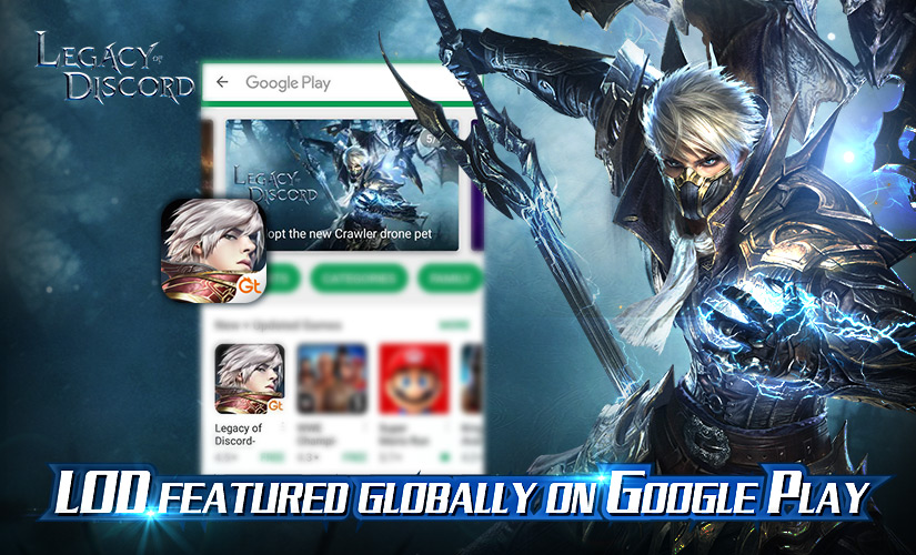 LoD est présenté par Google Play dans le monde entier avec le nouveau système de voler !